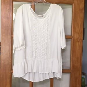 Cream Lacey blouse very light and flows so pretty